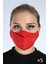 Unisex Kırmızı Yıkanabilir 3 Katlı Pamuklu Ayarlanabilir Lastik 5'li Maske P10012 2