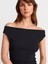 91462 Bardot Mini Elbise-Siyah 3