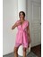 Keten Yelek - Şort Takım - Pembe 4