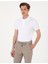 Erkek Beyaz Slim Fit %100 Pamuk Polo Yaka Basic Tişört 50306448-VR013 3