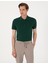 Erkek Koyu Yeşil Slim Fit %100 Pamuk Polo Yaka Basic Tişört 50306448-VR079 1