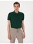 Erkek Koyu Yeşil Slim Fit %100 Pamuk Polo Yaka Basic Tişört 50306448-VR079 3
