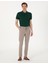 Erkek Koyu Yeşil Slim Fit %100 Pamuk Polo Yaka Basic Tişört 50306448-VR079 4