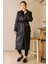 Torba Cepli Düğmeli Siyah Kadın Trençkot D87055-2K5 2