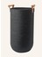 Cıno Kirli Sepeti 58 L, Rattan, 60 cm Yükseklik, Deri Saplı, Keten Torbalı 1