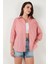 Regular Fit Uzun Kollu Cepli Çizgili Gömlek Bayan Gömlek 6772895 3