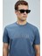 Logolu Streç Pamuklu Regular Fit Bisiklet Yaka T Shirt Erkek T Shirt 111020240 3