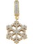 14 Ayar Taşlı Kar Tanesi Tasarım Altın Kolye Ucu 1