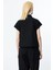 Önü Dantelli Crop Gömlek Siyah 50389 2