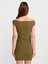 91462 Bardot Mini Elbise-Haki 2