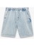 Beli Bağcıklı Cep Detaylı Bermuda Oversize Jean Şort 4