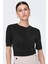 Onlfree Büzgülü Regular Fit Bisiklet Yaka T Shirt Bayan T Shirt 15346602 4