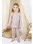 Basic Fitilli Interlok Kumaş %100 Pamuk 1-5 Yaş Beyaz Bebek Pijama Takımı 2