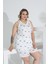 Angelique Bambu Kumaş Kolsuz V Yaka Kadın Şort Takım 22061 3