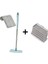 Toplam 6 Parça Tablet Mop Yedek Set 105 cm Metal Sopa 4 Adet Yedek Tablet Temizlik Seti 1