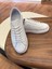 4253 Beyaz Dikiş Detaylı Hakiki Deri Erkek Sneakers - Erkek Spor Ayakkabı 1