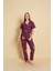 Kadın Kırmızı Ayıcıklı Kısa Kol Gömlek Pijama Takımı 2