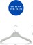 10 Adet Soft Beyaz Abs Plastik Askı Ceket Elbise Askısı Kıyafet Askısı Gömlek Askısı 5