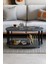 Modern Oval Orta Sehpa Çift Katlı Metal Ayaklı Salon, Ofis, Dekoratif Sehpa, Kahve Sehpası 2