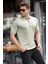Erkek Polo Yaka Fermuarlı Triko T-Shirt 1