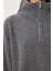Kadın Oversize Fermuarlı Crop Triko Kazak 5