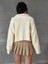 Kadın Oversize Fermuarlı Crop Triko Kazak 3