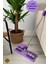 Mandallı Mikrofiber Mop, Yer Mopu, Fayans, Duvar, Yüzey Temizlik (1 Adet Yedek Bez Hediyeli) - Mor 1