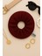 Bordo Fitilli Ribana Saç Tokası – Dış Dikiş Detaylı, Yumuşak Lastikli Scrunchie 1