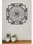 Sri Yantra Yoga Dekoratif Siyah Metal Duvar Tablosu 45X45 3