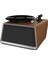 Seed Retro Pikap Plakçalar Dahili Bluetooth Hoparlörlü 80W Rms Aux, Rca Çıkışlı All-In-One Hi-Fi Ses Sistemi, Ceviz Ağacı 1