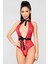 Kırmızı Boyun ve Bel Kısmı Fiyonklu Babydoll 1