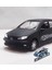 Peugeot 206 Model Araba - Metal - Çekbrak - Sesli Işıklı Siyah-Mat | 13CM 1