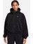 Therma Fit One Oversized Fleece Full Zip Hoodie Kadın Polar Kapüşonlu Oversize Sweatshirt Siyah 1
