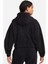 Therma Fit One Oversized Fleece Full Zip Hoodie Kadın Polar Kapüşonlu Oversize Sweatshirt Siyah 2