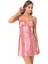 Aria's Closet Pembe Kısa Saten Gecelik 1
