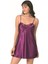 Aria's Closet Mor Kısa Saten Gecelik 1