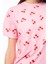 Premium Yazlık Şortlu Kadın Pijama Takımı Kiraz Desenli Yumuşak Dokulu Bisiklet Yaka Kısa Kollu 4
