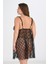 Aria's Closet Büyük Beden Siyah Gecelik 3041 1