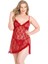 Aria's Closet Büyük Beden Kırmızı Kısa Tül Gecelik 1