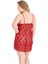 Aria's Closet Büyük Beden Kırmızı Kısa Tül Gecelik 2
