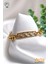 316 L - Paslanmaz Çelik Gold Taşlı Kuyumcu Model Bileklik - HMÇB-0101 4
