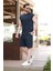 Lacivert Basic Erkek Yırtık Detaylı Şort T-Shirt Takım E7319 1