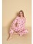 Kadın Desenli Uzun Kol Gömlek Pijama Takımı 1