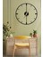 Dekoratif Siyah Metal Duvar Saati 60X60CM 2