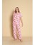 Kadın Desenli Kısa Kol Gömlek Pijama Takımı 2