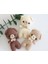 El Örgüsü Amigurumi (3'lü Ayıcık Anahtarlık Seti) Anahtarlık Aparatı Takılıp Gönderilir 1
