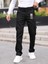 Erkek Baggy Fit Casual Jean Non-Denim Kargo Cepli Pantolon 1