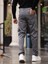Erkek Baggy Fit Casual Jean Non-Denim Kargo Cepli Pantolon 3