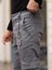 Erkek Baggy Fit Casual Jean Non-Denim Kargo Cepli Pantolon 5