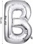 Folyo Balon B Harfi Helyum Balon 76 cm Gümüş Renk - B Harf Balon - Harf Folyo Balon - 34 Inch 1